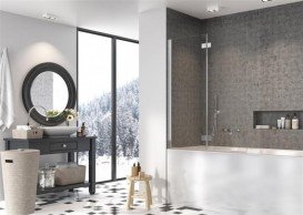 Шторка для ванной Radaway Nes 8 PND I 100 левая хром/прозрачное стекло 10060100-01-01L