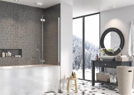 Шторка для ванной Radaway Nes PND I 100 правая прозрачное стекло/хром 10010100-01-01R