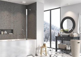 Шторка для ванної Radaway Nes PND II 110 права прозоре скло / хром 10009110-01-01R