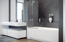 Шторка для ванны Besco Ambition 1 75х130 см хром/прозрачное стекло PA-1S-CZ