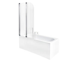Шторка для ванны Besco Ambition 2 80,5х140 см хром/прозрачное стекло PA-2S