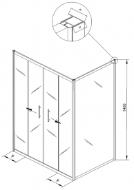 Шторка для ванны Kolpa San SQ Line TS 75/K 75х140 см одноэлементная профиль серебряный стекло прозрачное 513100
