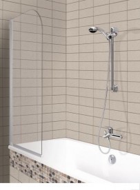 Шторка для ванны PoolSpa Clif-N 67х153 left/right стекло прозрачное/профиль хром PI4000094