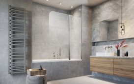 Шторка для ванны Radaway Eos PND II 110х150 см правая профиль хром стекло прозрачное 1206211-01R