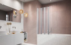 Шторка для ванни Radaway Eos PNW 86х152 см хром скло прозоре 1205401-101