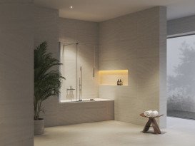 Шторка для ванни Ravak Roll ROVS 2-110 110х150 см профіль полірований алюміній прозоре скло X786D0C00Z1