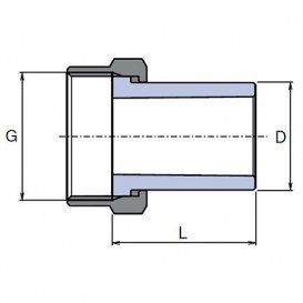  	Штуцер Ekoplastik с накидной гайкой 20х3/4″ SHM02025XX 