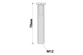 Шуруп для зливних грат McAlpine L-70 мм латунь хром BRBOLT70