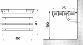 Сиденье для душа Jika Universum откидное H3897180030001