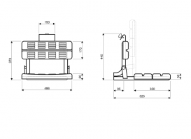 Сидіння для душа Kolo Lehnen Funktion зі спинкою гладка поверхня L1223100