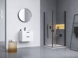 Сиденье для душа Ravak Ovo Chrome прозрачный/черный B8F0000065