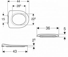 Сидіння для унітазу Geberit Selnova Comfort дюропласт білий 500.340.01.1