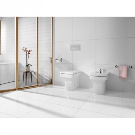 Сидіння з кришкою для унітазу Roca Dama-N з антибактеріальної структурою дюропласт білий A80178B004