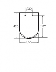 Сидіння з кришкою для унітазу Roca Dama-N з антибактеріальної структурою дюропласт білий A80178B004