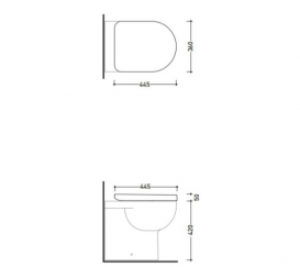 Сиденье для унитаза Soft-close Flaminia App QKCW03 Grigio Lava