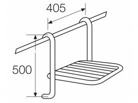 Сиденье откидное навесное для душа Hatria Autonomy металл Y0DK