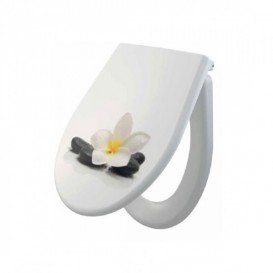 Сидіння з кришкою для унітазу AlcaPlast антибактеріальну Soft Close A604 FLOWER