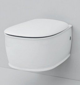 Сидіння з кришкою для унітазу ArtCeram Azuley білий матовий / бронза AZA001 05; 72