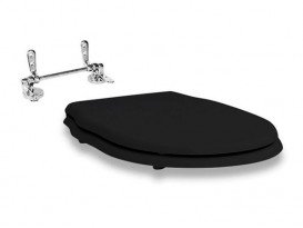 Сидіння з кришкою для унітазу ArtCeram Hermitage чорний глянсовий / хром HEA005 03; 71