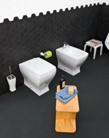 Сидіння з кришкою для унітазу ArtCeram JAZZ білий глянцевий / бронза JZA006 01; 72