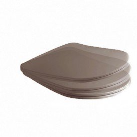 Сиденье с крышкой для унитаза быстросъемное Kerasan Nolita SLIM с микролифтом термопласт бургундский матовый петли хром 539175