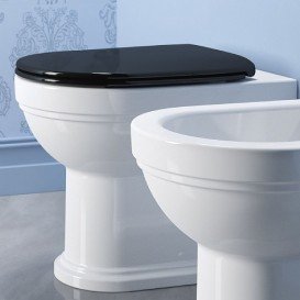 Сиденье с крышкой для унитаза Catalano Canova Royal с микролифтом дюропласт черный 5SSSTFNE