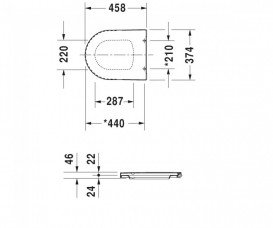 Сидіння з кришкою для унітазу Duravit ME by Starck soft-close дюропласт білий 0020090000