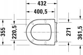 Сиденье с крышкой для унитаза Duravit ME by Starck soft-close дюропласт белый 0020190000