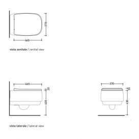 Сидіння з кришкою для унітазу Flaminia Flag Soft Closee тонке з мікроліфтом графіт FGCW03 Grafite
