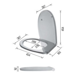 Сидіння з кришкою для унітазу Galassia Eden Extra Slim Soft-Close білий глянець 7254