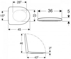 Сидіння з кришкою для унітазу Geberit Selnova Soft-Close дюропласт білий 500.333.01.1