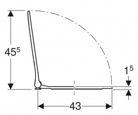 Сиденье с крышкой для унитаза Geberit Smyle Square Slim Soft-Close дюропласт белый 500.240.01.1