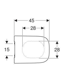 Сиденье с крышкой для унитаза Geberit Smyle Square Slim Soft-Close дюропласт белый 500.688.01.1