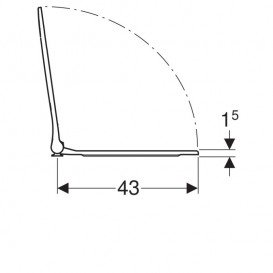 Сиденье с крышкой для унитаза Geberit Smyle Square Slim Soft-Close дюропласт белый 500.688.01.1