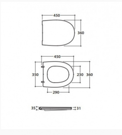 Сидіння з кришкою для унітазу Globo 4ALL Soft-Close дюропласт білий MDR20BI