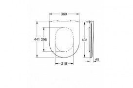 Сиденье с крышкой для унитаза Grohe Essence с микролифтом белый 39577000