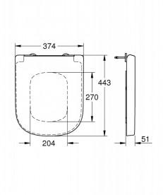 Сиденье с крышкой для унитаза Grohe Euro с микролифтом дюропласт белый 39330001
