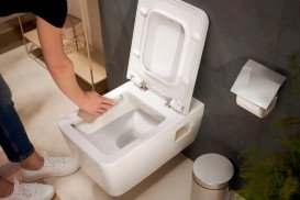 Сидіння з унітазною кришкою Hansgrohe EluPura Original Q Soft-Close QuickRelease пластик білий 60150450