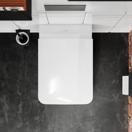 Сидіння із кришкою для унітазу Hansgrohe EluPura Q дюропласт білий 60198450