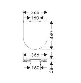 Сиденье с крышкой для унитаза Hansgrohe EluPura S Soft-Close дюропласт белый 60200450