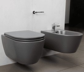 Сиденье с крышкой для унитаза Hatria Fusion с функцией быстрого снятия и плавного закрывания антрацит 00Y1V108