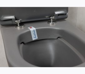 Сидіння з кришкою для унітаза Hatria Fusion з функцією швидкого зняття і плавного закривання антрацит  00Y1V108