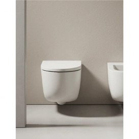 Сидіння з кришкою для унітаза Hatria Fusion/Centrica з функцією швидкого зняття і плавного закривання білий матовий 00Y9AQ25