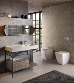 Сиденье с крышкой для унитаза Hidra Faster Kiub soft-close белый глянцевый KIZQ 001 bianco lucido