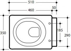 Сидіння з кришкою для унітазу Kerasan Cento квадратне білий 358701