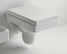 Сидіння з кришкою для унітазу Kerasan Cento Soft-Close квадратне білий 358901