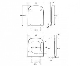 Сидіння з кришкою для унітазу Kolo Modo Slim Soft Close антибактеріальну L30115000