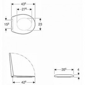 Сидіння з кришкою для унітазу Kolo Rekord термопласт білий K90126000