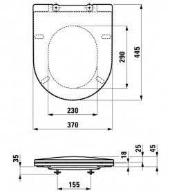 Сиденье с крышкой для унитаза Laufen Pro Slim дюропласт белый H8989660000001
