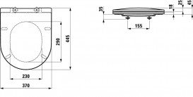 Сидіння з кришкою для унітазу Laufen Pro Slim дюропласт білий H8989650000001